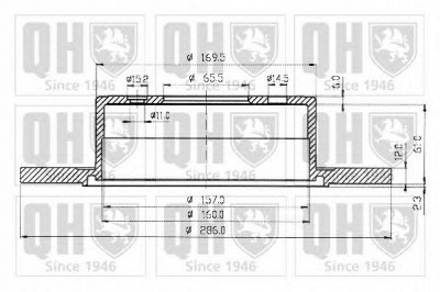 QUINTON HAZELL bdc4581 -  Тормозной диск